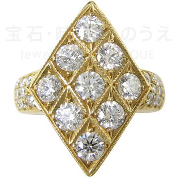 K18イエローゴールド製ダイヤモンドリング